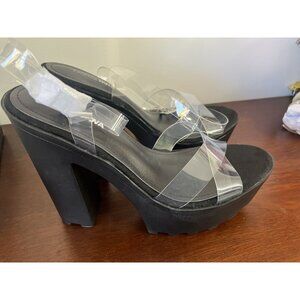 Fashion Nova Black Slide Shoes Women 11